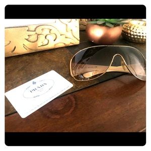 PRADA Unisex Polarized Shield Sunglasses